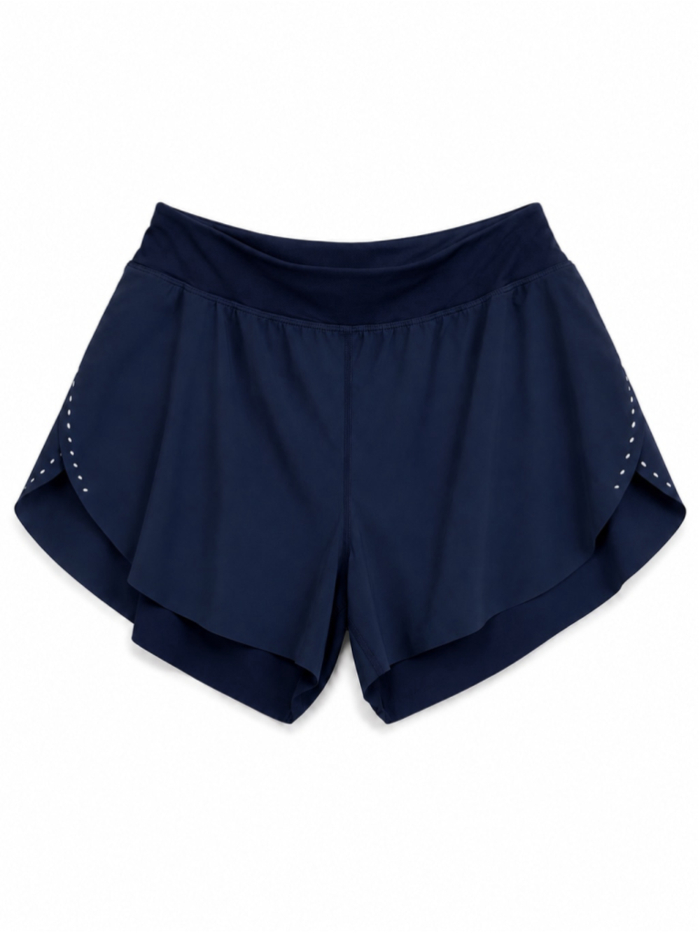 Women's Navy Layered Athletic Shorts